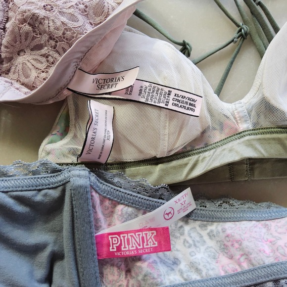 Shein Victoria's Secret PINK XS Crop Top Bralette Bundle - Picture 2 of 9